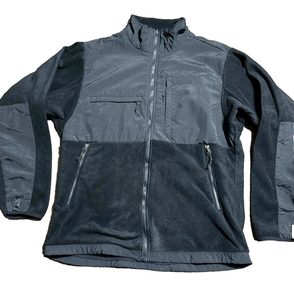 Mens Fourcast Ultimate Black Sherpa Lined Jacket Coat Size L (North Face Style)